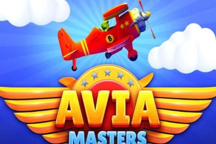 Image: Werbung für Avia Masters - Ein spannendes Flugzeugspiel mit Glückselementen
